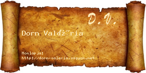 Dorn Valéria névjegykártya